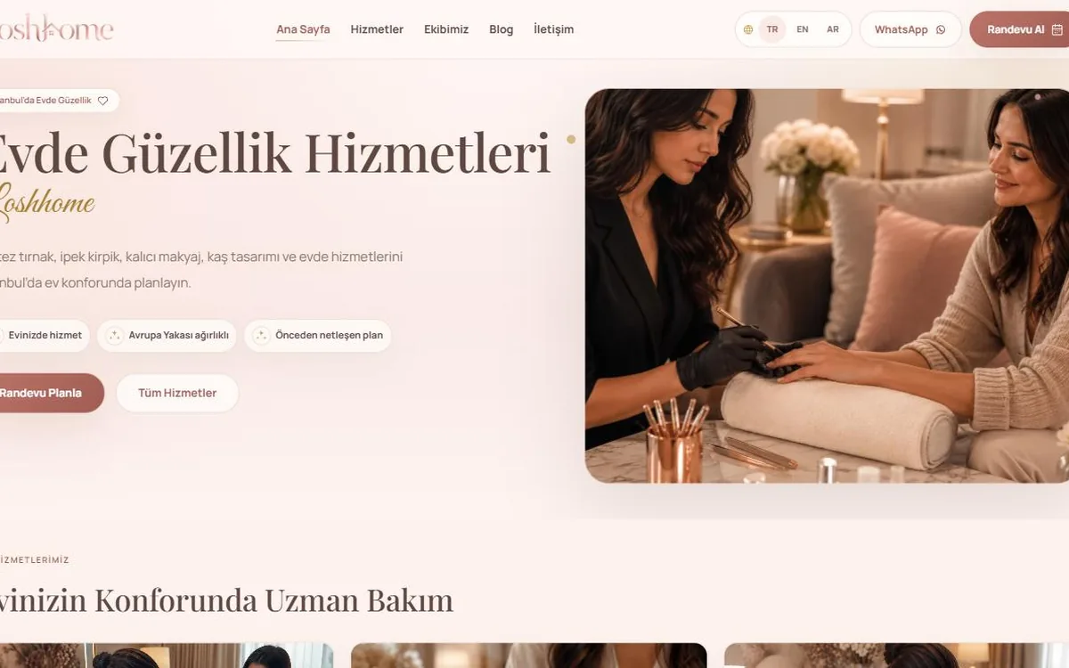 Loshhome — Eve Gelen Güzellik: Reklam, Otomatik Cevap ve SEO